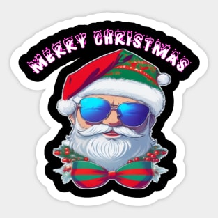 cute Santa Claus in sunglasses Sticker